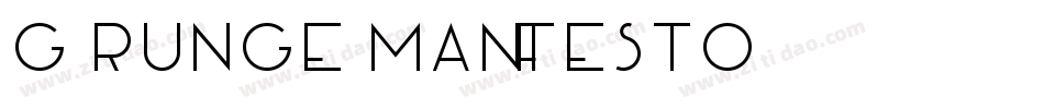 Grunge Manifesto字体转换